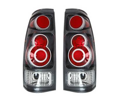 GMC CK Truck 4 Car Option 3D Style Taillights - Carbon Fiber Style - LT-GC88DF-9