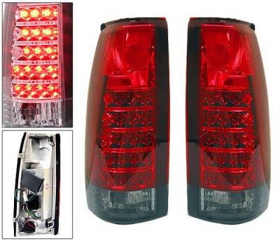 Chevrolet C10 4 Car Option LED Altezza Taillights - Red & Smoke - LT-GC88RSM-LED