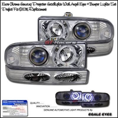 Chrome Angel Eyes Headlights With Corner Lights