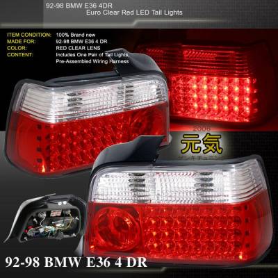 RED Clear LED Tail Lights