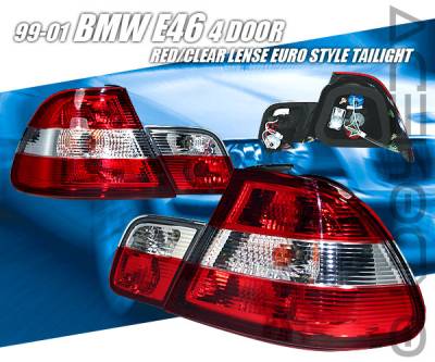 Euro RED Clear Tail Lights