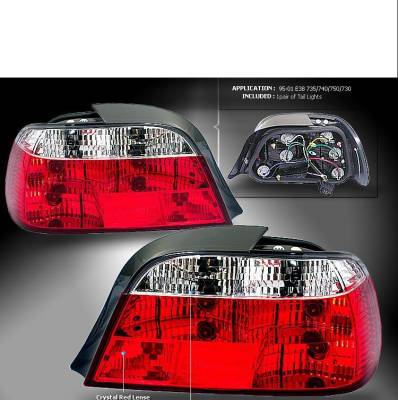 Red Clear Crystal Tail Lights