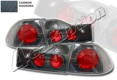 Honda Accord 4DR 4 Car Option Altezza Taillights - Carbon Fiber Style - LT-HA014F-YD