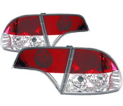 Honda Civic 4DR 4 Car Option Taillights - Red & Clear - LT-HC064RC-5