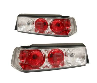 Honda Civic HB 4 Car Option Altezza Taillights - Chrome - 3PC - LT-HC88A-YD