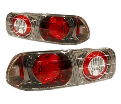 Honda Civic 2DR & 4DR 4 Car Option Altezza Taillights - V3 - Gunmetal - LT-HC922G3-YD