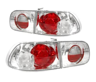 Honda Civic HB 4 Car Option Altezza Taillights - Chrome - LT-HC923A-YD