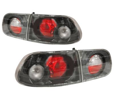 Honda Civic HB 4 Car Option Altezza Taillights - Carbon Fiber Style - LT-HC923F-YD