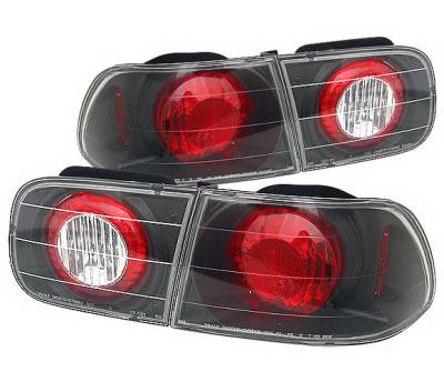 Honda Civic 2DR & 4DR 4 Car Option Altezza Taillights - V3 - Black - LT-HC92JB3-YD