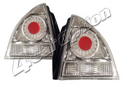 Honda Prelude 4 Car Option LED Taillights - Chrome - LT-HP92LEDC-KS