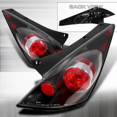 Nissan 350Z Custom Disco JDM Black Altezza Taillights - LT-350Z02JM-YD