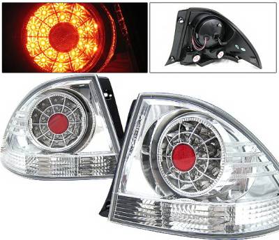 Lexus IS 4 Car Option LED Taillights - Chrome - LT-LIS300LEDC-YD