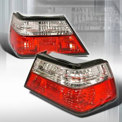 Mercedes-Benz C Class Custom Disco Red & Clear Euro Taillights - LT-BW20294RPW