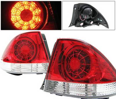 Lexus IS 4 Car Option LED Taillights - Red & Clear - LT-LIS300LEDRC-YD