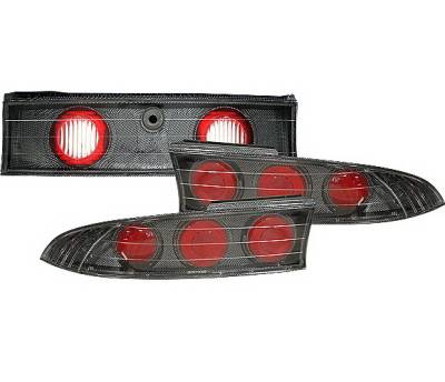 Mitsubishi Eclipse 4 Car Option Altezza Taillights - V3 - Carbon Fiber Style - LT-ME95F-YD