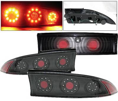 Mitsubishi Eclipse 4 Car Option LED Taillights - Black - 3PC - LT-ME95LEDJB-KS