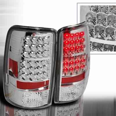 Chevrolet Tahoe Custom Disco Chrome LED Taillights - LT-DEN00CLED-YD