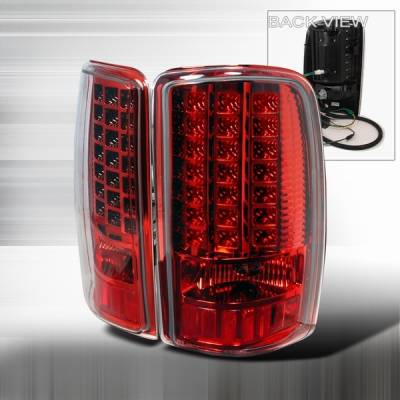 Chevrolet Tahoe Custom Disco Red LED Taillights - LT-DEN00RLED