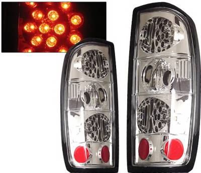 Nissan Frontier 4 Car Option LED Taillights - Chrome - LT-NF98LEDC-KS