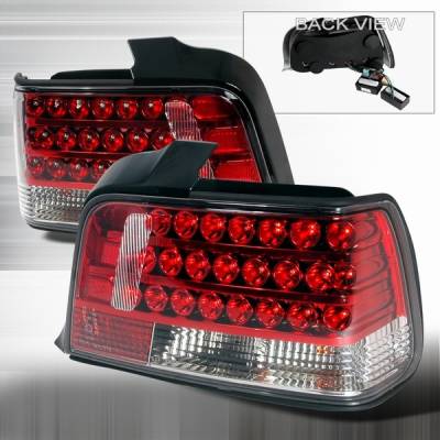 BMW 3 Series Custom Disco Red LED Taillights - LT-E36924RLED