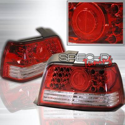 BMW 3 Series Custom Disco Red & Clear LED Taillights - LT-E36924RPWLED