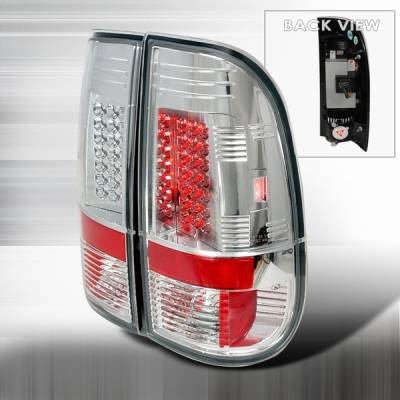 Ford F150 Custom Disco Chrome LED Taillights - LT-F15097CLED