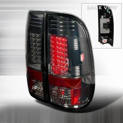 Ford F150 Custom Disco Smoke LED Taillights - LT-F15097GLED