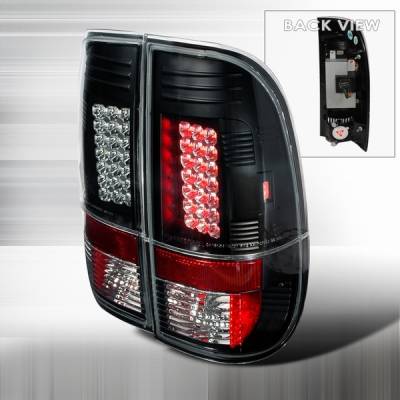 Ford F150 Custom Disco Black LED Taillights - LT-F15097JMLED