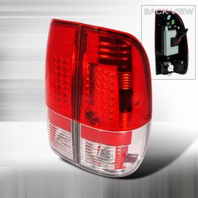 Ford F150 Custom Disco Red LED Taillights - LT-F15097RLED