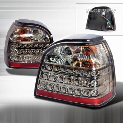 Volkswagen Golf Custom Disco Gunmetal LED Taillights - LT-GLF93GLED