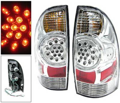 Toyota Tacoma 4 Car Option LED Taillights - Chrome - LT-TTA05LEDC-KS