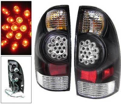 Toyota Tacoma 4 Car Option LED Taillights - Chrome - LT-TTA05LEDJB-KS