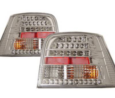 Volkswagen Golf 4 Car Option LED Taillights - Chrome - LT-VG99LEDC-KS