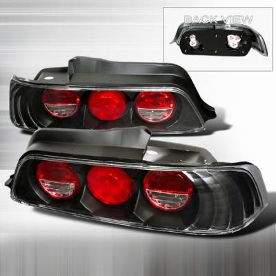 Honda Prelude Custom Disco JDM Black Taillights - LT-PL97JM-YD