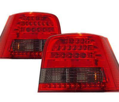 Volkswagen Golf 4 Car Option LED Taillights - Red & Smoke - LT-VG99LEDRSM-KS