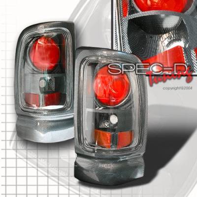 Dodge Ram Custom Disco Carbon Fiber Taillights - LT-RAM96CF-YD