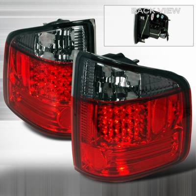 Chevrolet S10 Custom Disco Red & Smoke LED Taillights - LT-S1094RGLED-YD