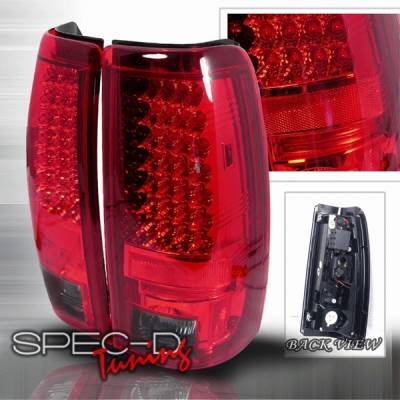 Chevrolet Silverado Custom Disco Red & Smoke Euro LED Taillights - LT-SIV03RGLED-YD