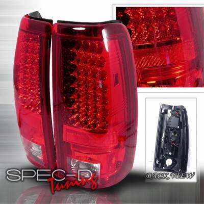 Chevrolet Silverado Custom Disco Red & Clear Euro LED Taillights - LT-SIV03RLED-YD