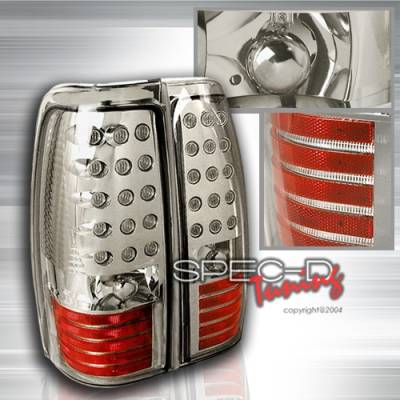 Chevrolet Silverado Custom Disco Chrome LED Taillights - LT-SIV99CLED