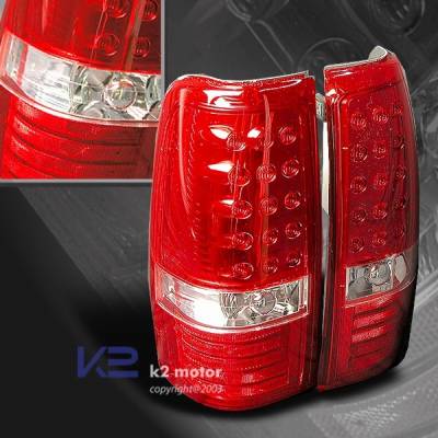 Chevrolet Silverado Custom Disco Red LED Taillights - LT-SIV99RLED