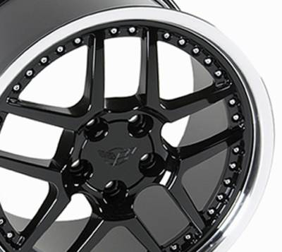 Z06 Style Wheel Black - GM Staggered 4 Wheel Package