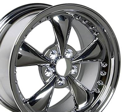 Bullet Style Wheel Chrome - Mustang 17 Inch 4 Wheel Package