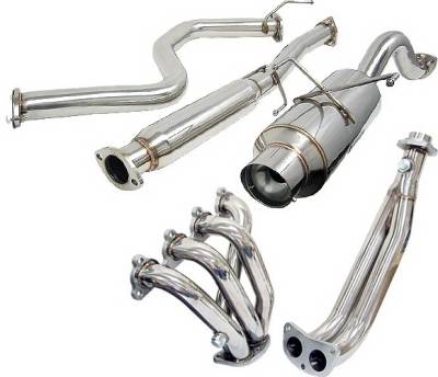 Honda Civic HB 4 Car Option Cat-Back Exhaust System with Header - MUX2-HC923