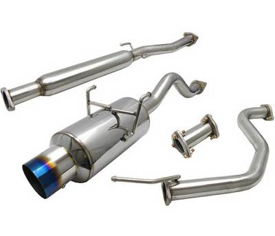 Acura Integra 4DR 4 Car Option Cat-Back Exhaust System with Titanium Tip - MUX-AI944GSR-TT