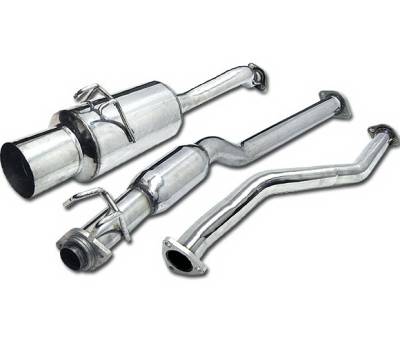 Honda Civic 4 Car Option Cat-Back Exhaust System with Stainless Steel Tip - MUX-HC06EX