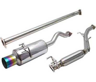 Honda Civic 4 Car Option Cat-Back Exhaust System with Burnt Tip - MUX-HC06EX-RT