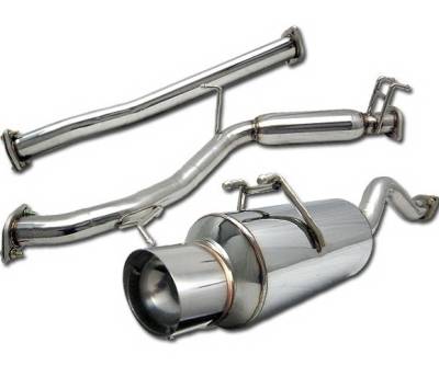 Honda Civic 4 Car Option Cat-Back Exhaust System with Stainless Steel Tip - MUX-HC06SI