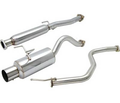 Honda Civic HB 4 Car Option Cat-Back Exhaust System with Stainless Steel Tip - MUX-HC923