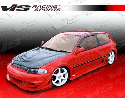 Honda Civic HB VIS Racing Wave Side Skirts - 92HDCVCHBWAV-004